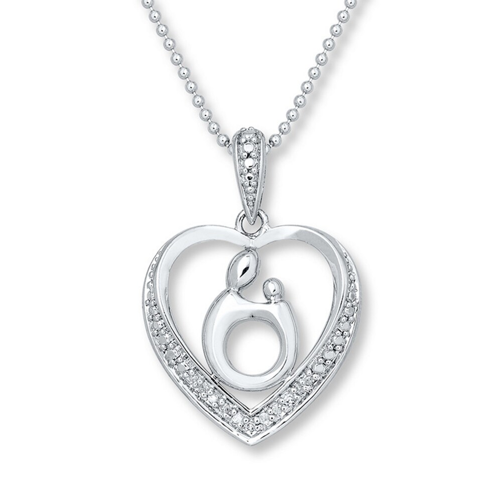 Mother & Child? Necklace 1/15 ct tw Diamonds Sterling Silver Je22Uw1n [Je22Uw1n]