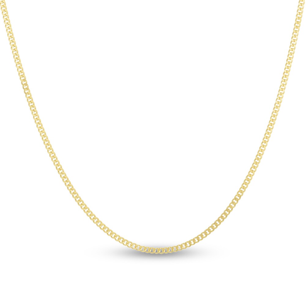 Gourmette Chain Necklace 14K Yellow Gold 16\" JhswkcdA