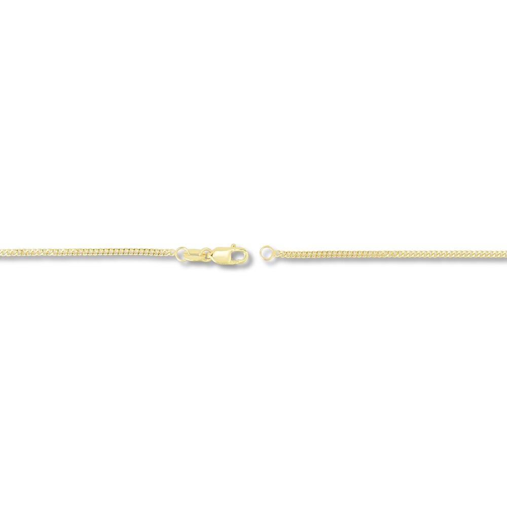 Gourmette Chain Necklace 14K Yellow Gold 16\" JhswkcdA