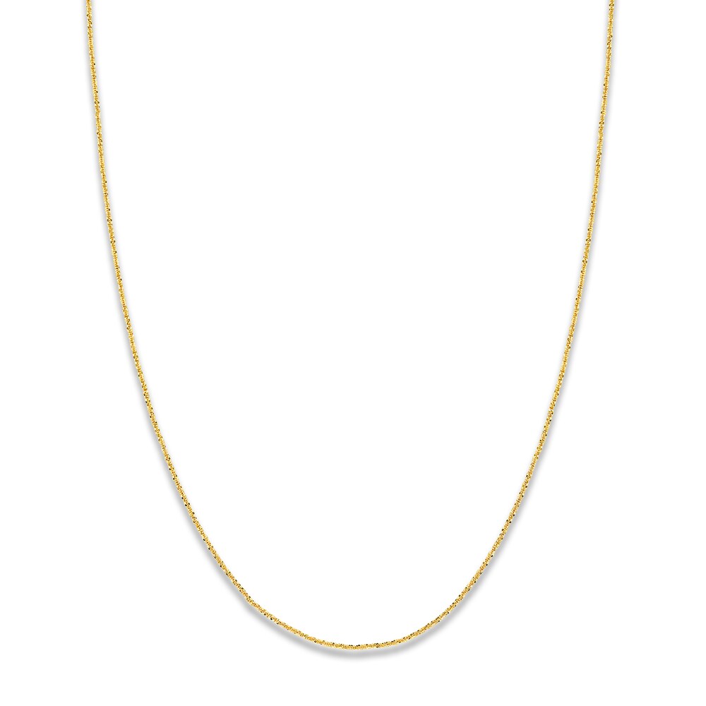 Adjustable 22" Sparkling Chain 14K Yellow Gold Appx. 1.15mm K5OgD6Ov