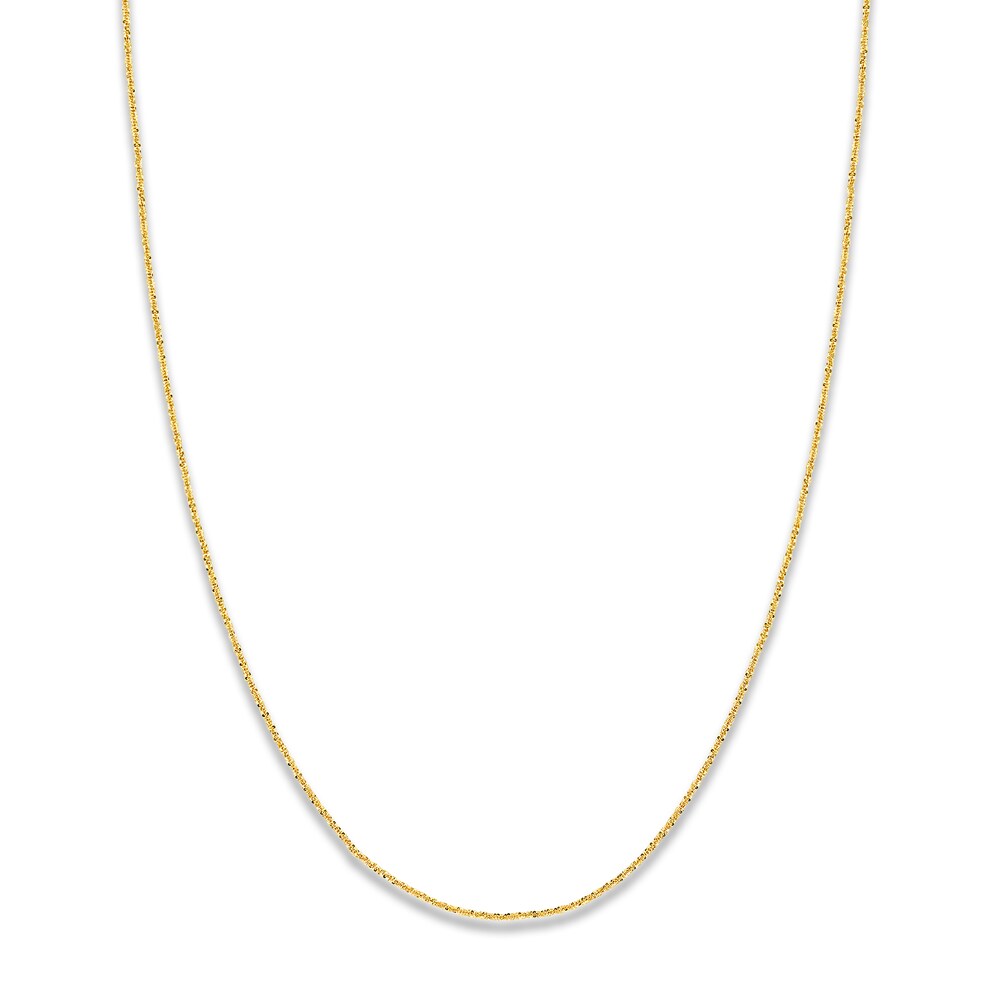 Adjustable 22" Sparkling Chain 14K Yellow Gold Appx. 1.15mm K5OgD6Ov