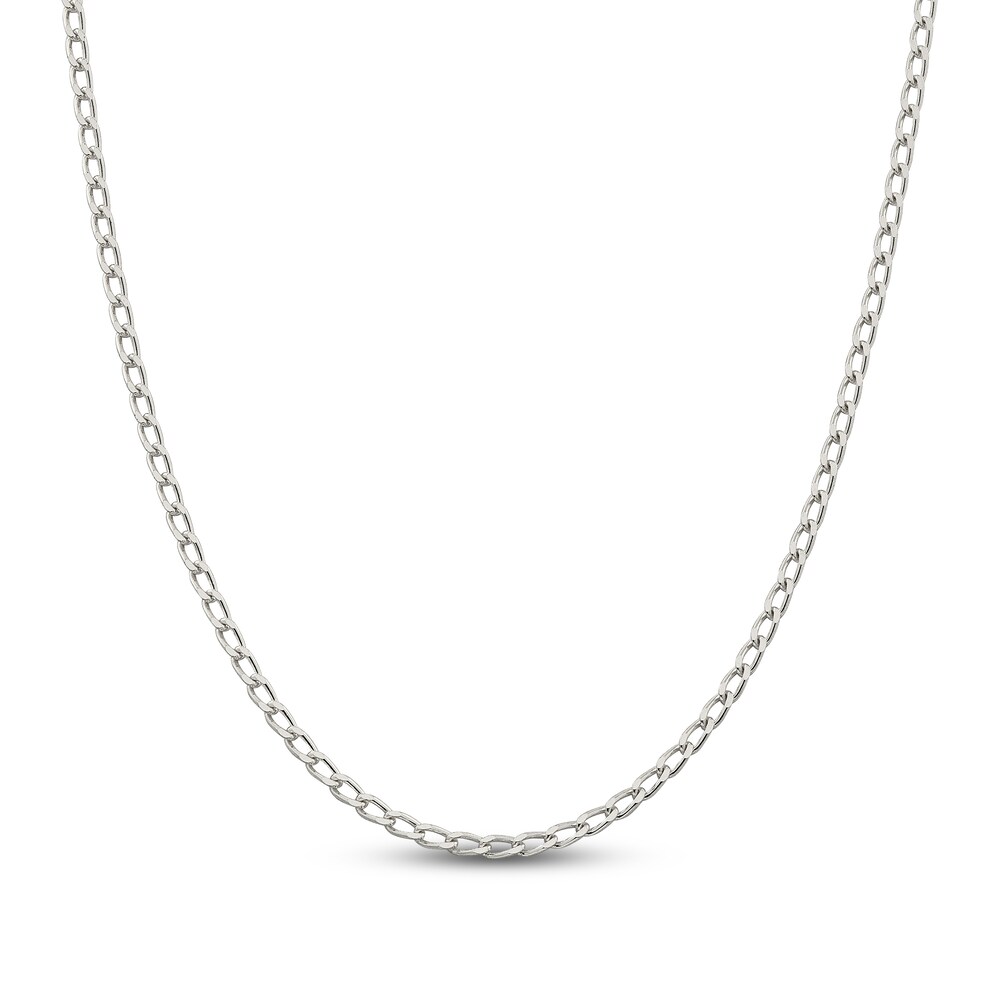 Open Link Chain Necklace Sterling Silver KVZYWOVz