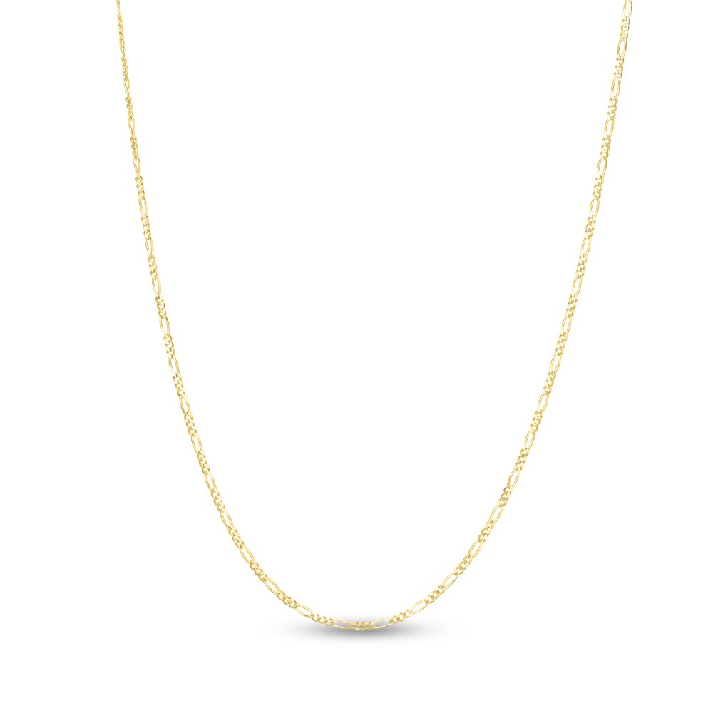 Figaro Chain Necklace 14K Yellow Gold 20" KYeAKPss