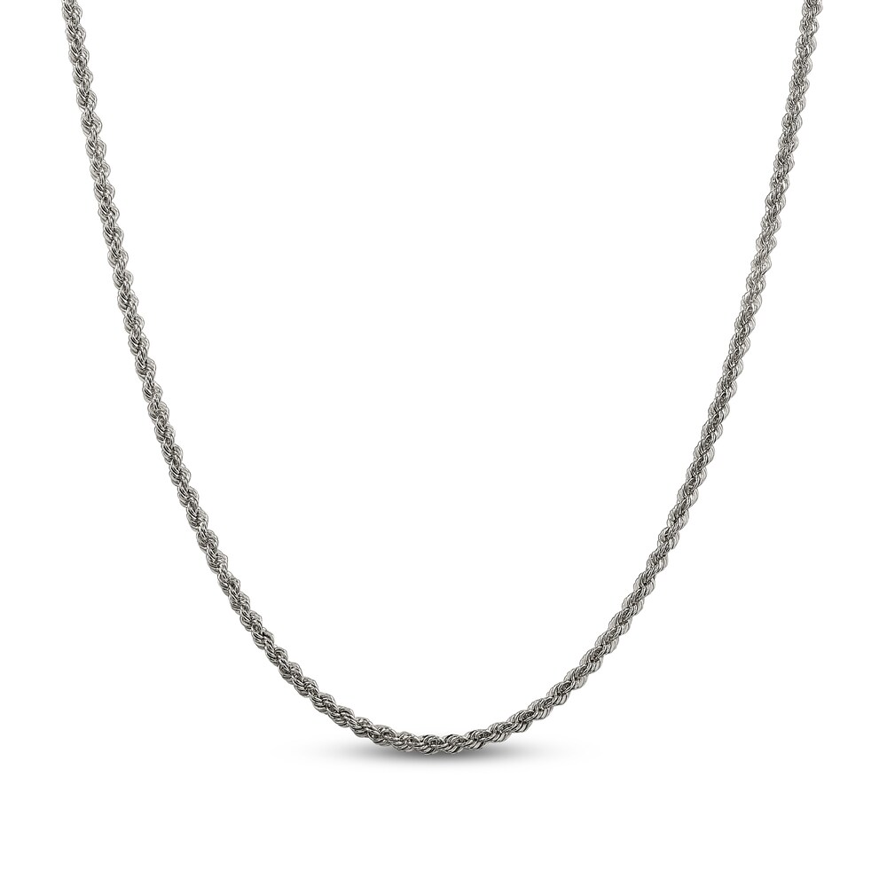 Rope Chain Necklace Sterling Silver KddYaxuP