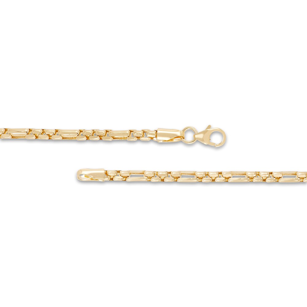 Italia D\'Oro Men\'s Round Box Chain Necklace 14K Yellow Gold 20\" Kf9t8Hlq