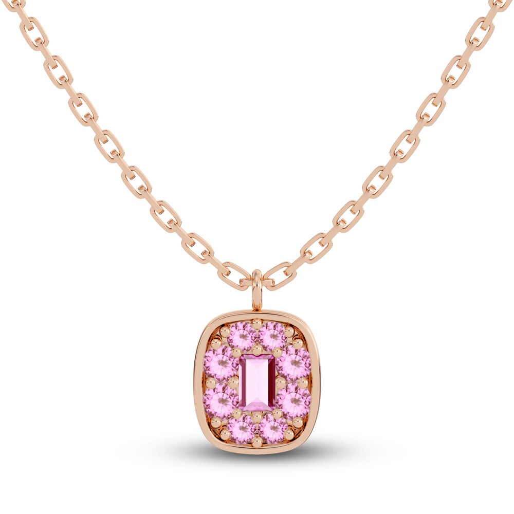 Juliette Maison Natural Pink Tourmaline Pendant Necklace 10K Rose Gold KjN6YAK6