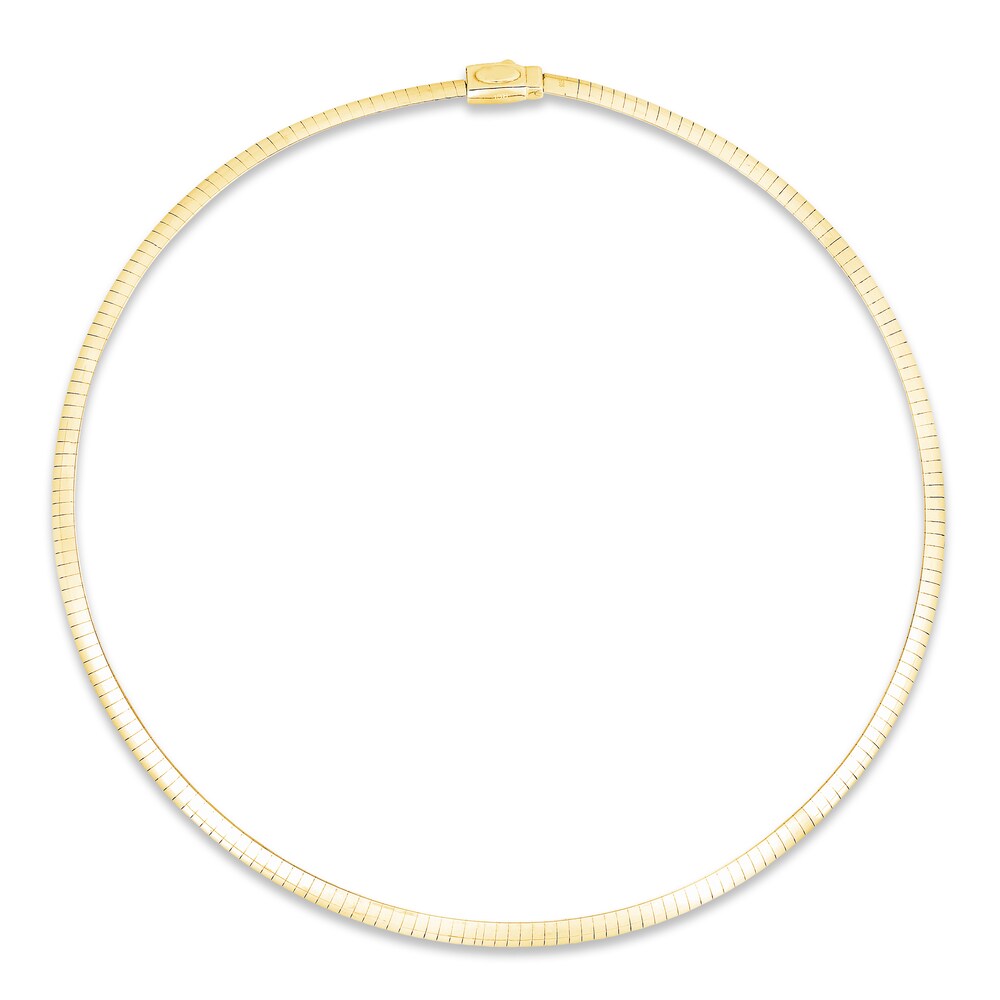 Reversible Necklace 14K Yellow Gold/Sterling Silver 5mm KnjFMz2L