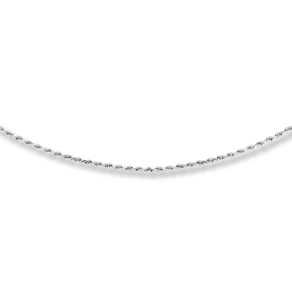 Rope Chain 10K White Gold 16"-24" Length KparGML7