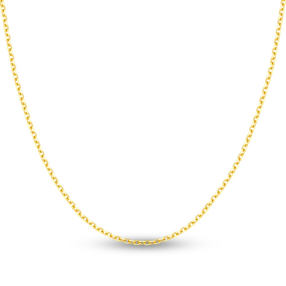 Diamond-Cut Cable Chain Necklace 14K Yellow Gold 30" KrkAKBHx