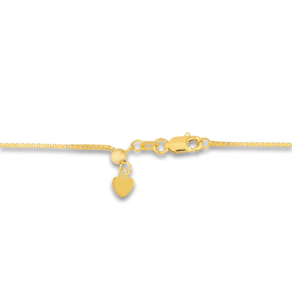 Box Chain Necklace 14K Yellow Gold .96mm KrlvFlg8