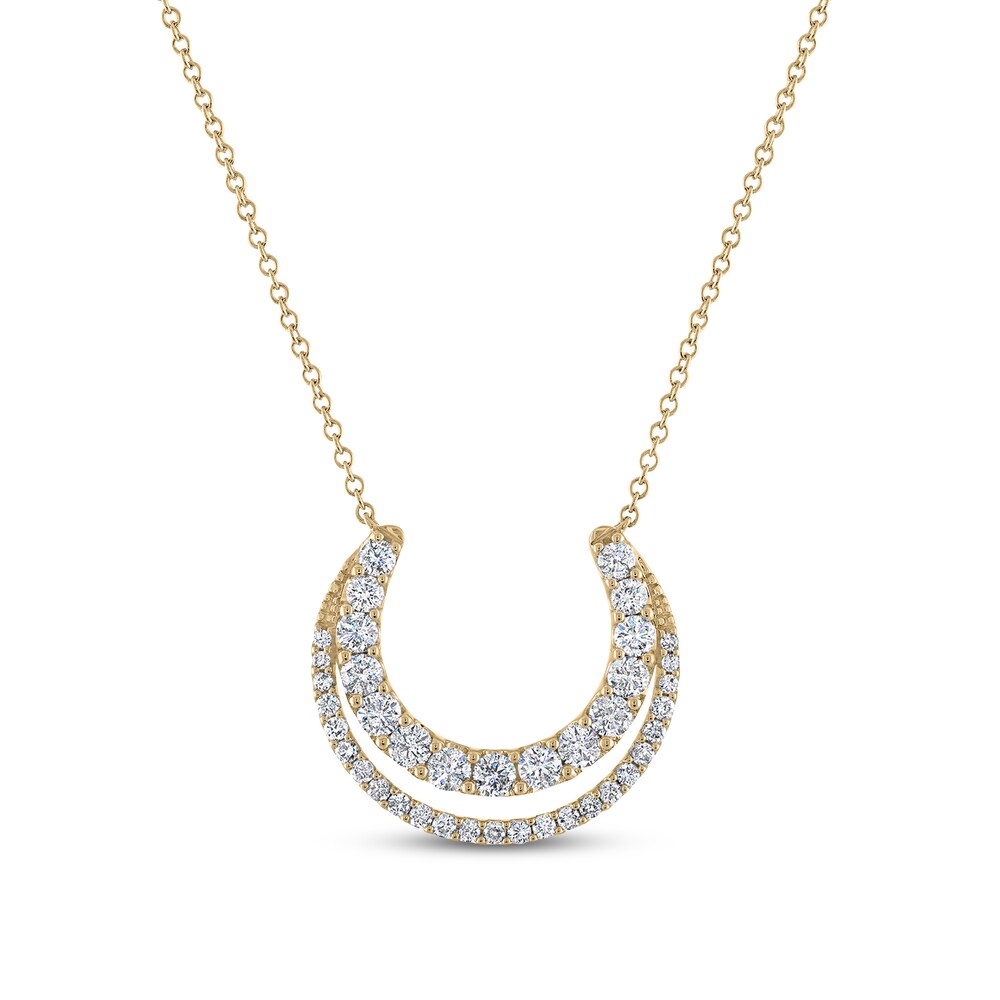 Diamond Necklace 1/2 ct tw Round 10K Yellow Gold L7L4DT1w