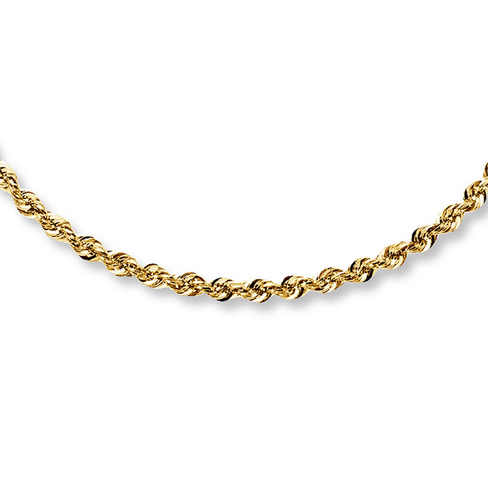 Rope Necklace 14K Yellow Gold 24 Length LGPQsVT4