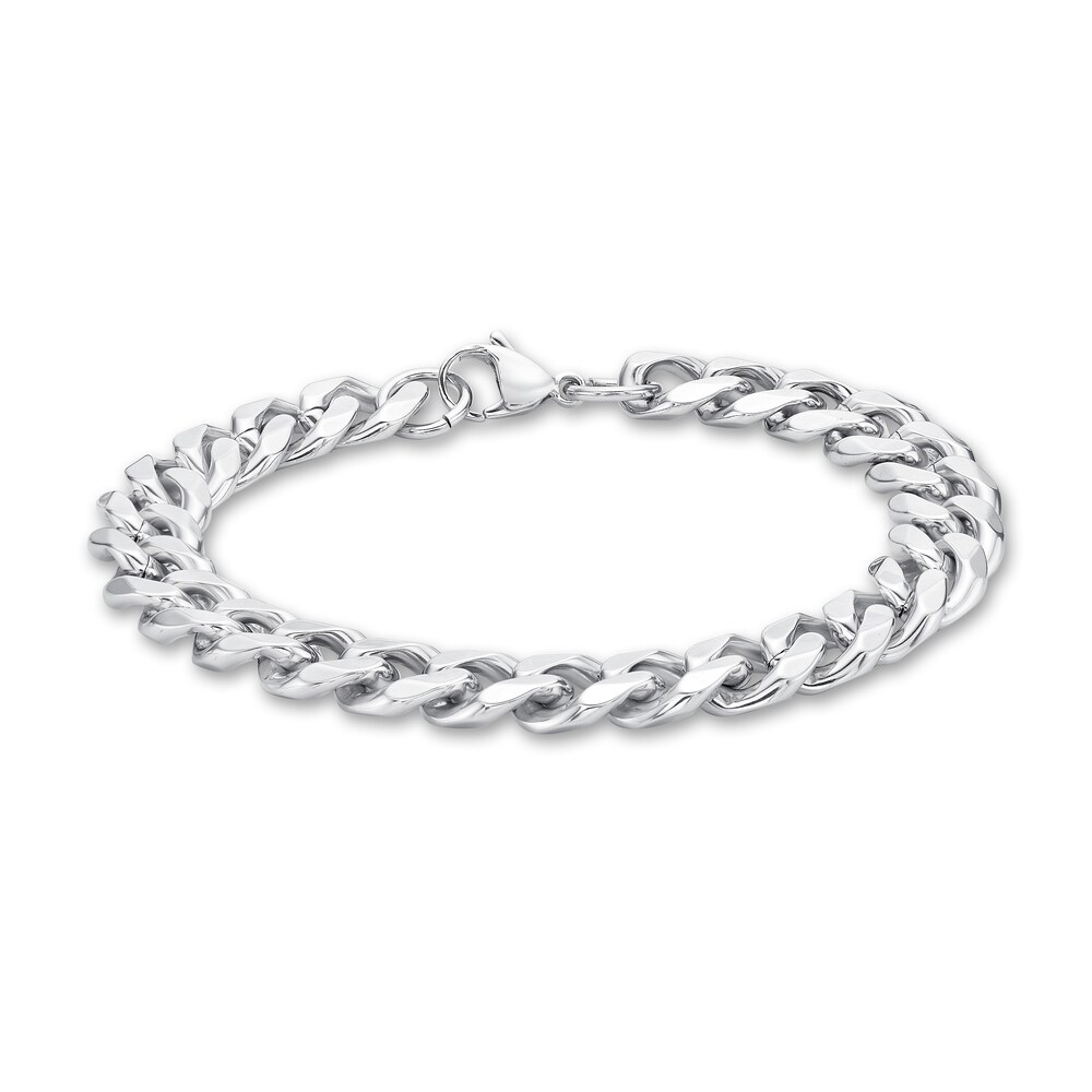 Men\'s Curb Chain Necklace/Bracelet Set Stainless Steel LRjGL6ge