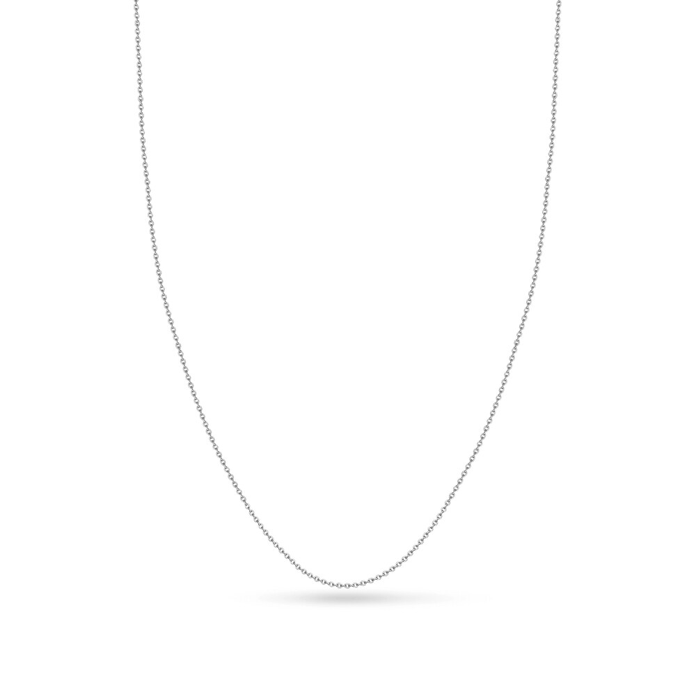 Cable Chain Necklace 18K White Gold 20" LTGz5JUW