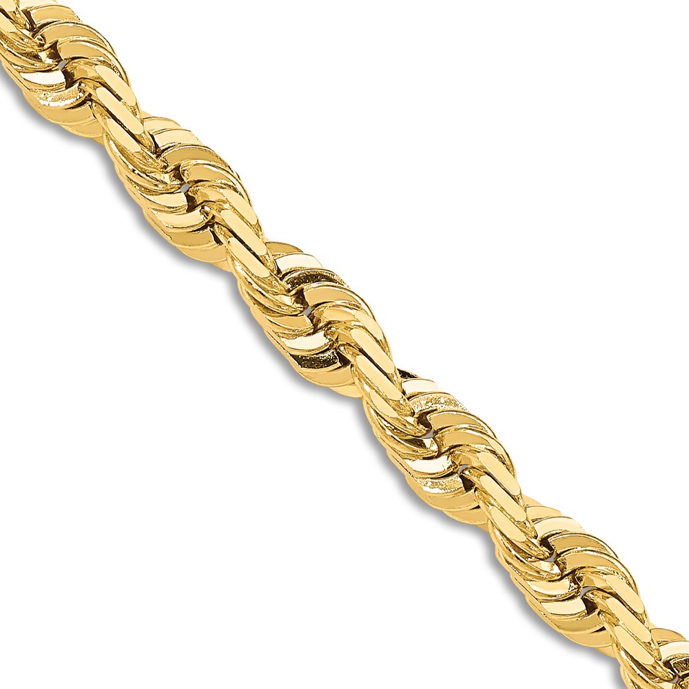 Men\'s Quad Rope Chain Necklace 14K Yellow Gold 22\" 7.0mm LdftOIfb