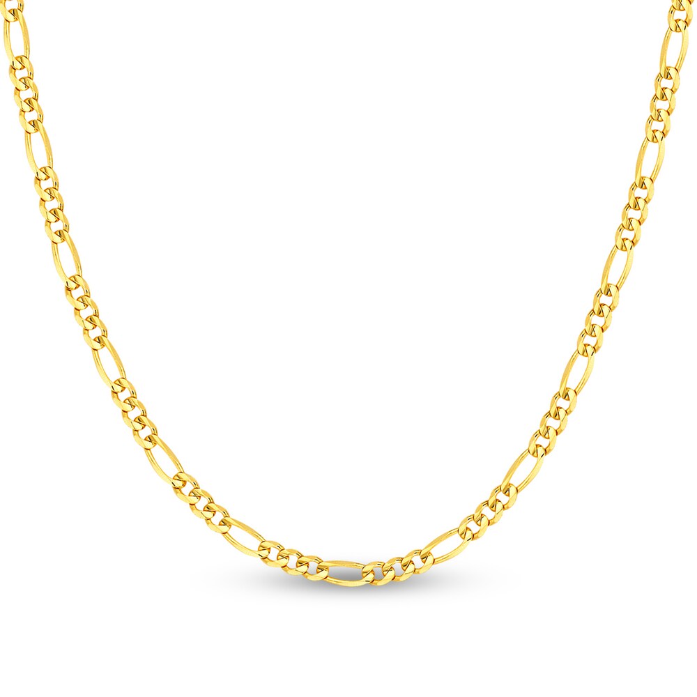 Figaro Chain Necklace 14K Yellow Gold 18" LjYJPADp
