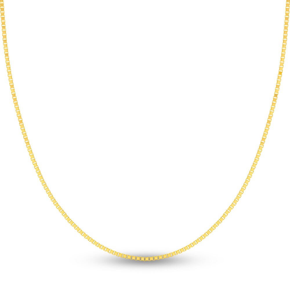 Box Chain Necklace 14K Yellow Gold 30" M1QqhTop