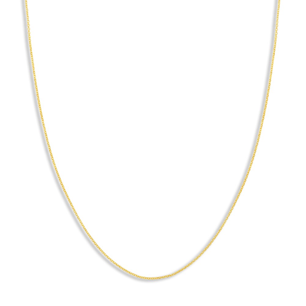 Diamond-Cut Cable Chain Necklace 14K Yellow Gold 16\" MXBVkUYw