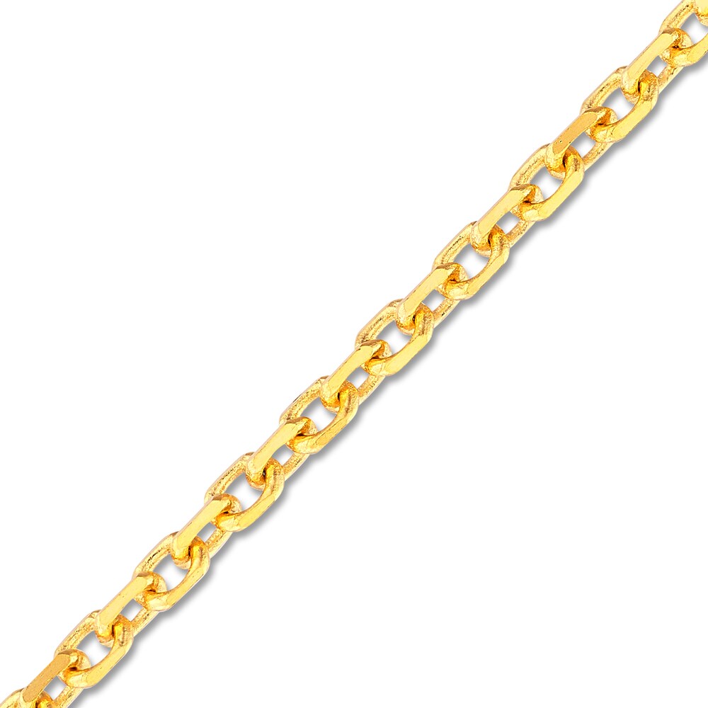 Diamond-Cut Cable Chain Necklace 14K Yellow Gold 16\" MXBVkUYw