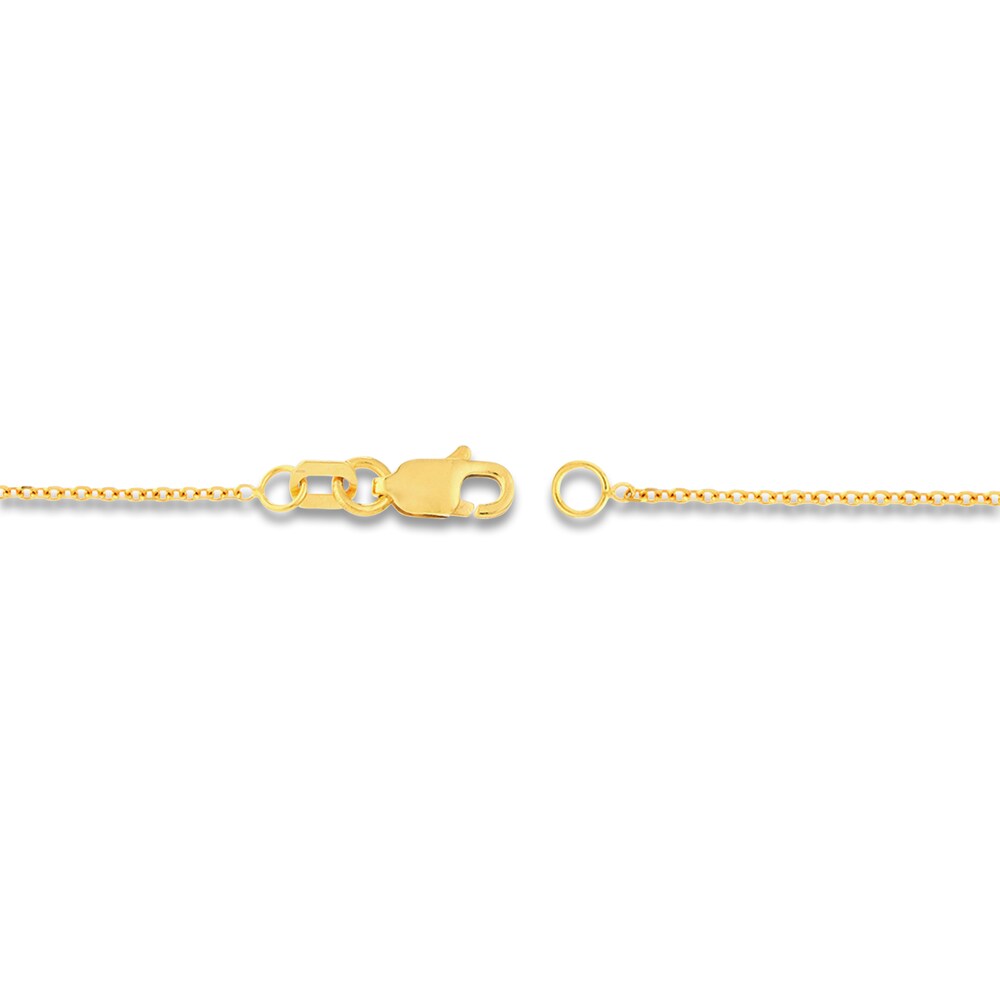 Diamond-Cut Cable Chain Necklace 14K Yellow Gold 16\" MXBVkUYw