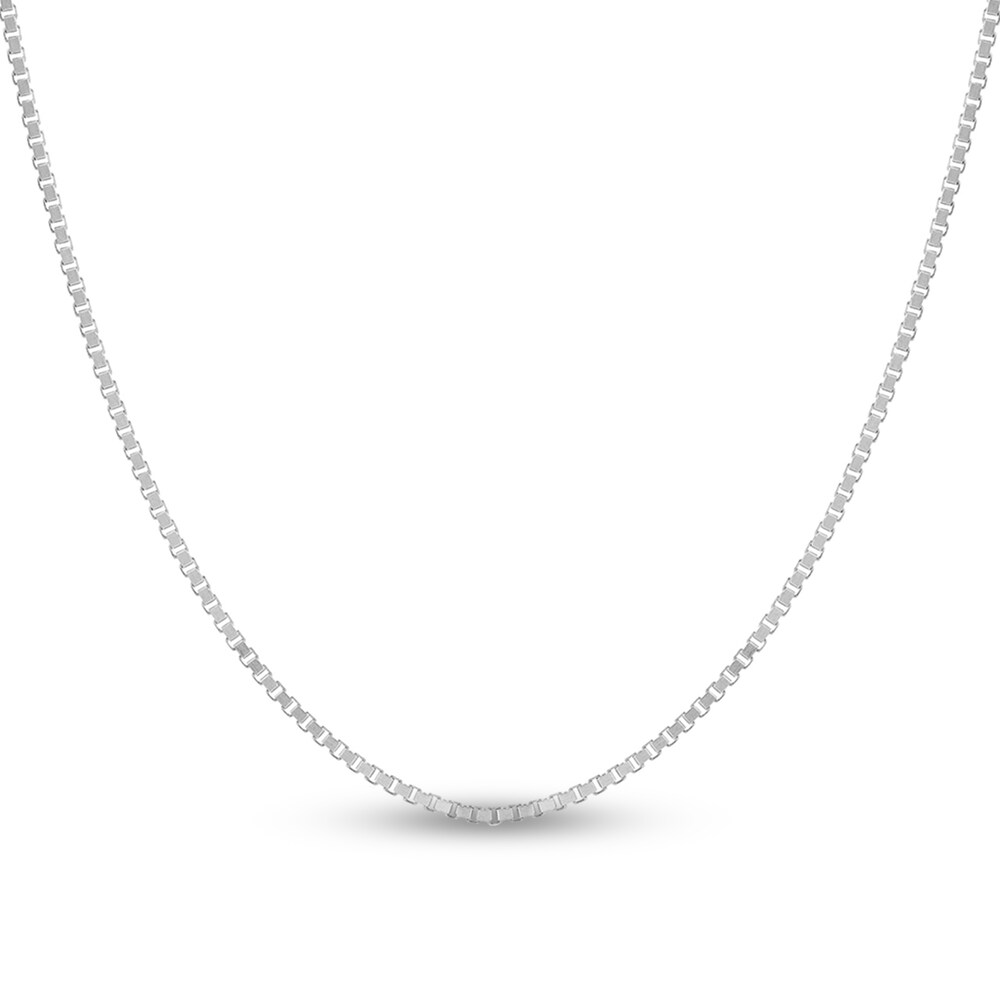 Box Chain Necklace 14K White Gold 30" MdNVqb1D