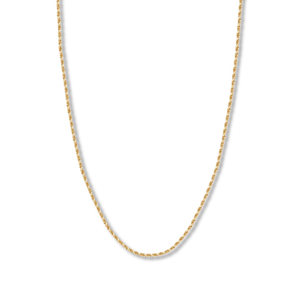 24" Textured Rope Chain 14K Yellow Gold Appx. 2.3mm NWcP5iG0