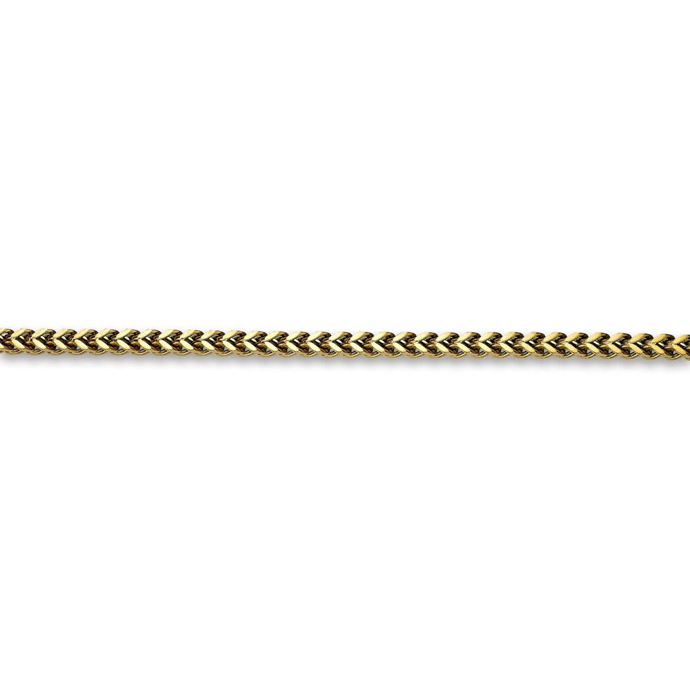 Men\'s Foxtail Chain Gold Ion-Plated Stainless Steel 4mm 30\" Nd5dURv2