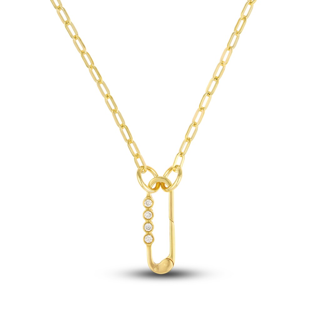 Paperclip Necklace 14K Yellow Gold 20\" NlfiIKiS