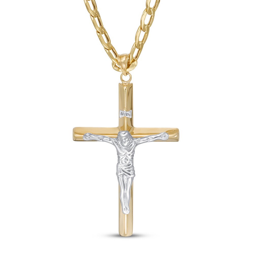 Men\'s Cross Necklace 10K Yellow Gold Nm2Crvqw [Nm2Crvqw]