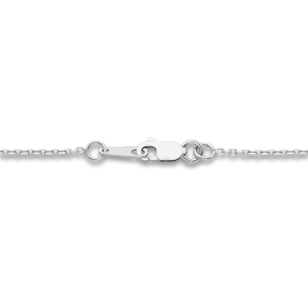 Diamond Initial K Pendant Necklace 1/10 ct tw Round 10K White Gold NmPPQRGu