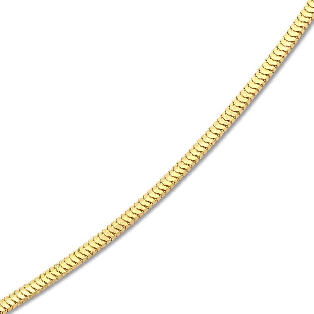 Snake Chain Necklace 14K Yellow Gold 18\" Nsd30LPL