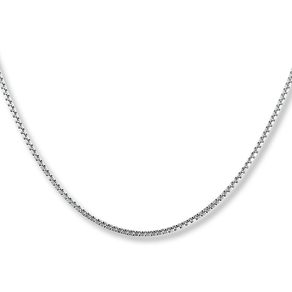 Box Chain Necklace Sterling Silver 20\" NvlZzn0D