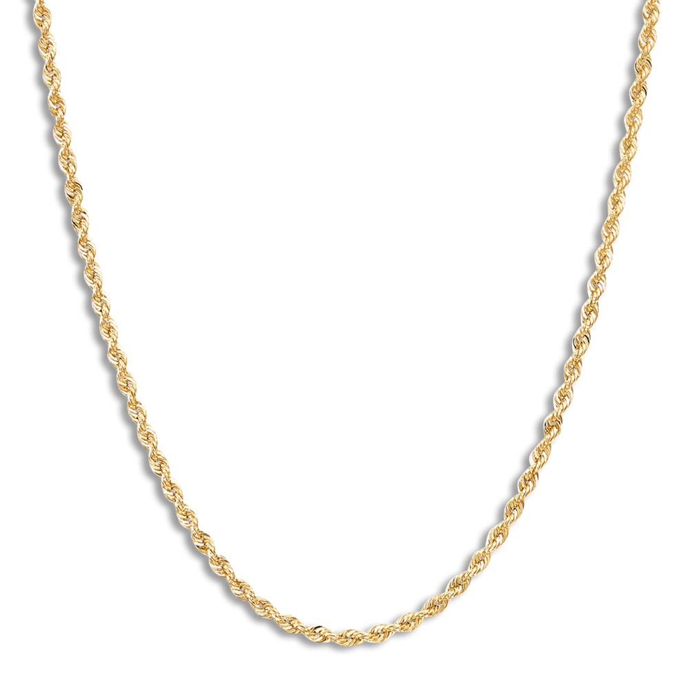 Rope Necklace 14K Yellow Gold 16 Length O7RoHBj9