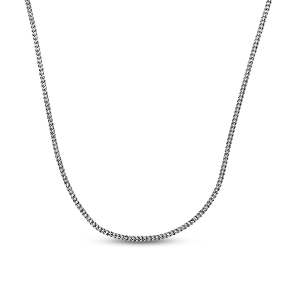 Franco Chain Necklace 14K White Gold OJvDXeKD