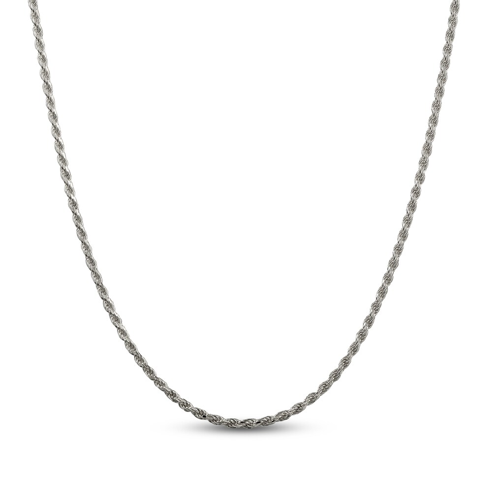 Rope Chain Necklace Sterling Silver OWpFqSGg