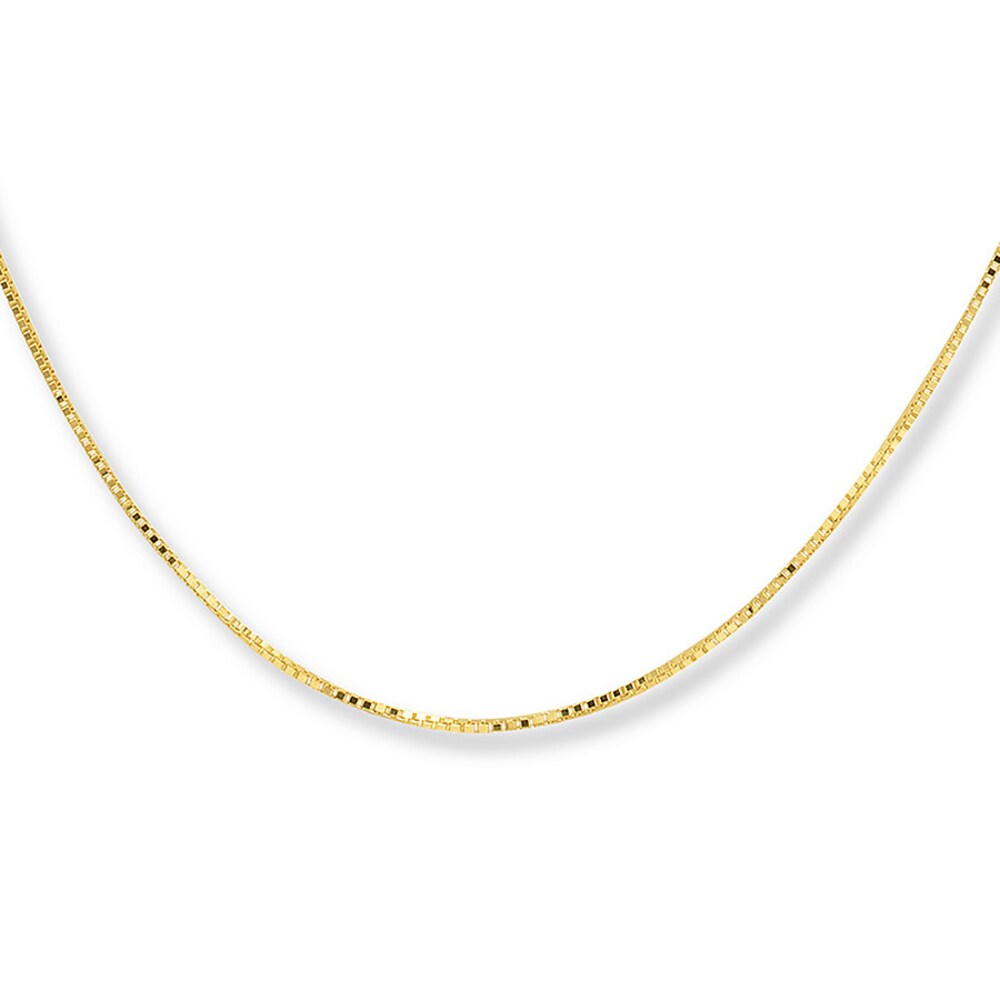 Box Chain Necklace 10K Yellow Gold 16 Length OiBponoF