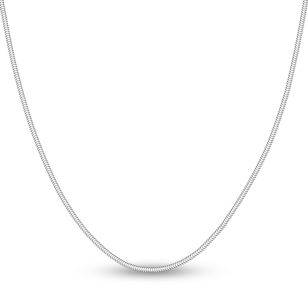 Snake Chain Necklace 14K White Gold 18" Ou97dUtd