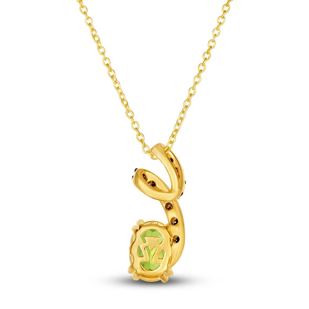 Le Vian Natural Peridot Pendant Necklace 1/6 ct tw Diamonds 14K Honey Gold P7w6rFQm