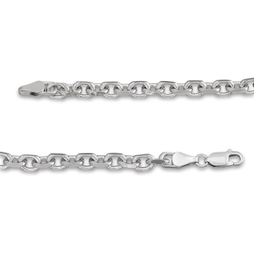 Men\'s Diamond Cut Cable Chain Necklace Sterling Silver 5.0mm 20\" P7wlUFaR