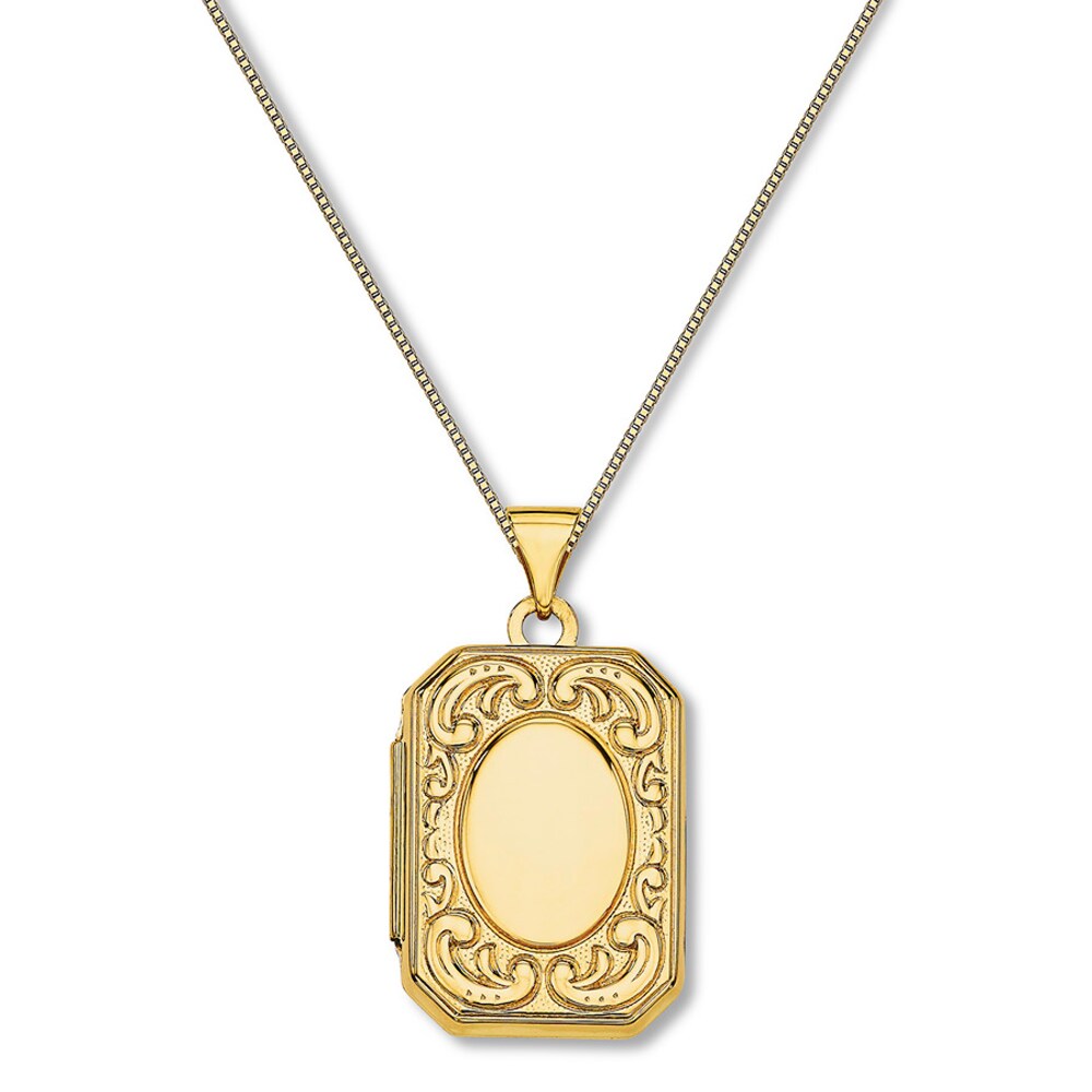 Scroll Locket 14K Yellow Gold 18" PYMrmCNi