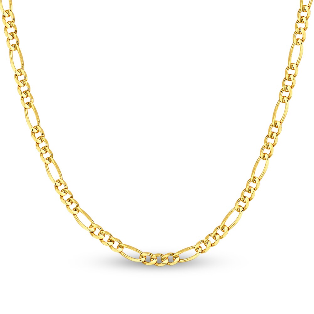 Figaro Chain Necklace 14K Yellow Gold 18" PmMHMWry
