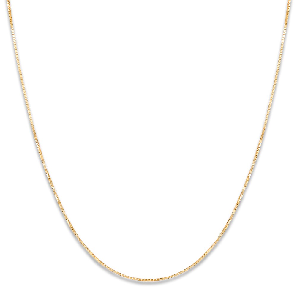 Box Chain Necklace 10K Yellow Gold 20 Length PvhozgQ4