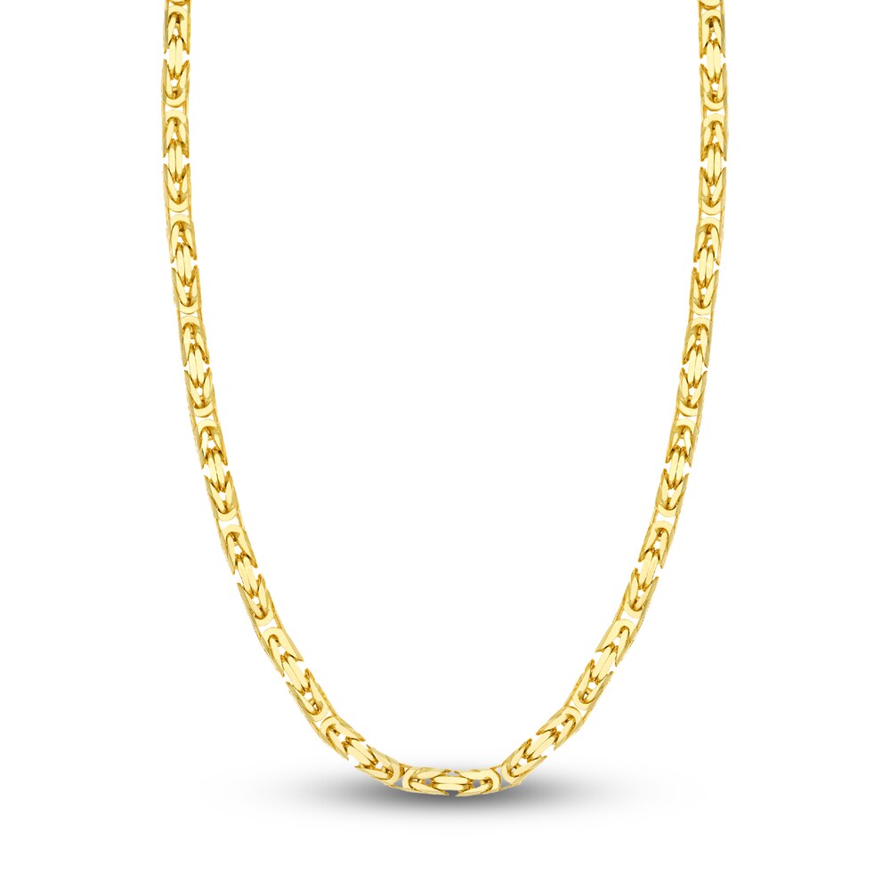 Byzantine Chain Necklace 14K Yellow Gold 26" Py1u5fwX