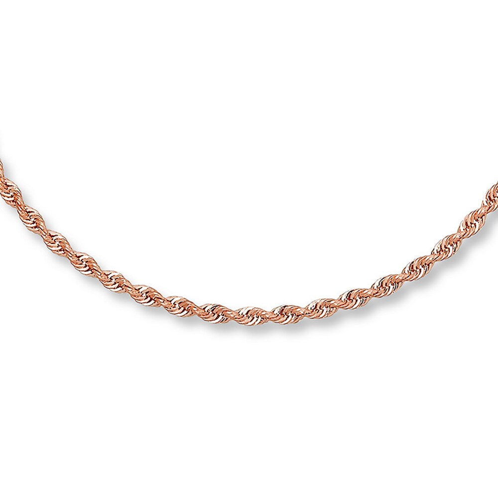 Rope Necklace 14K Rose Gold 16 Length Q1cQk7NX