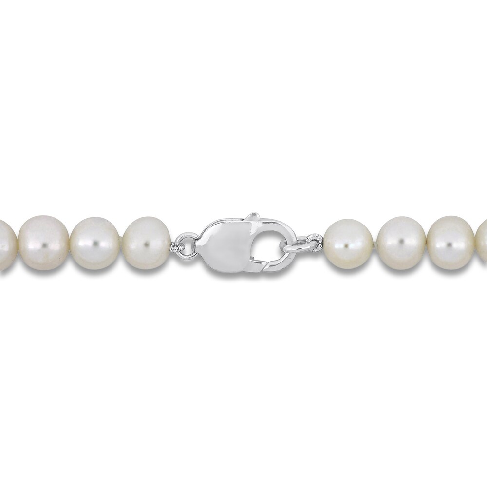 Men\'s Cultured Freshwater Necklace Bracelet Sterling Silver 20\" QDXa85UJ