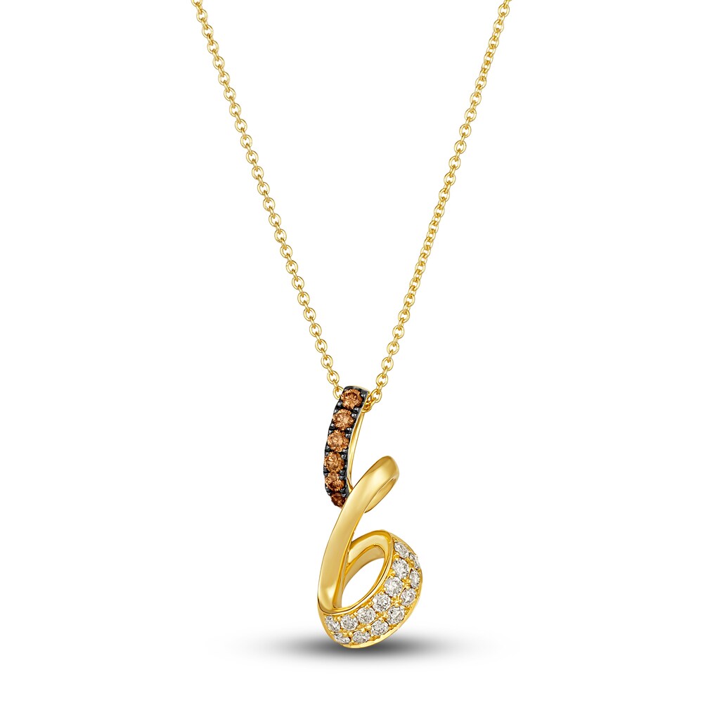 Le Vian Diamond Pendant Necklace 1/4 ct tw Round 14K Honey Gold 19" QT1kOru6