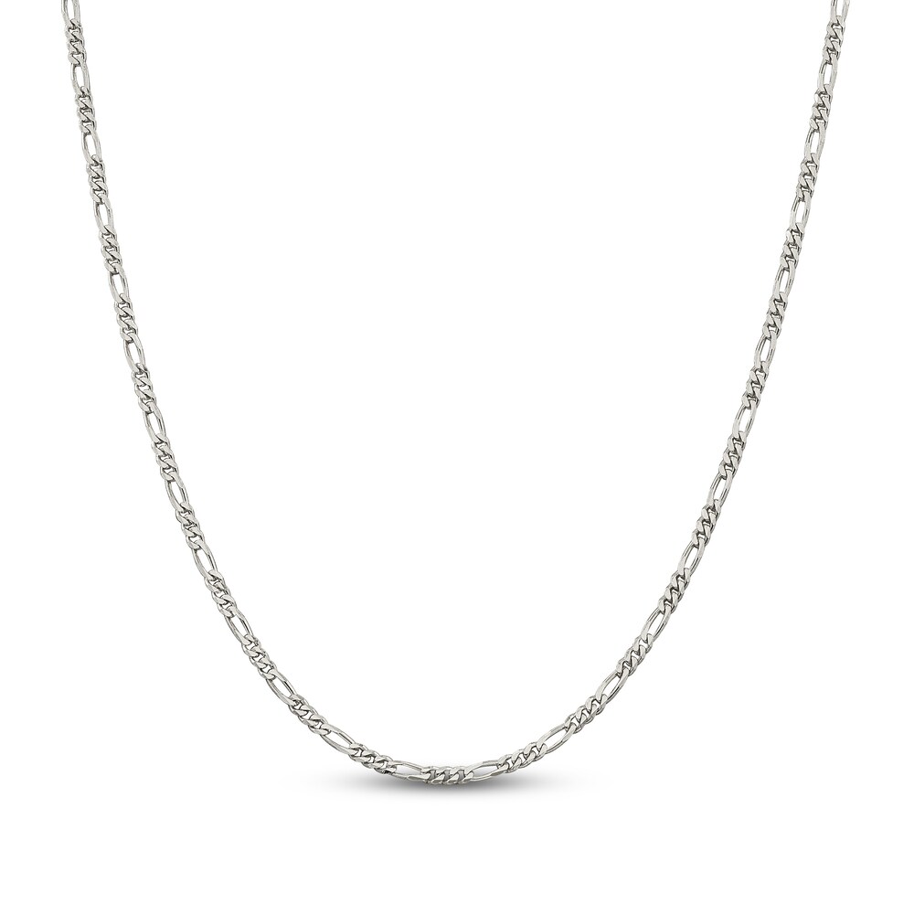 Figaro Chain Necklace Sterling Silver Qga5BDUe [Qga5BDUe]