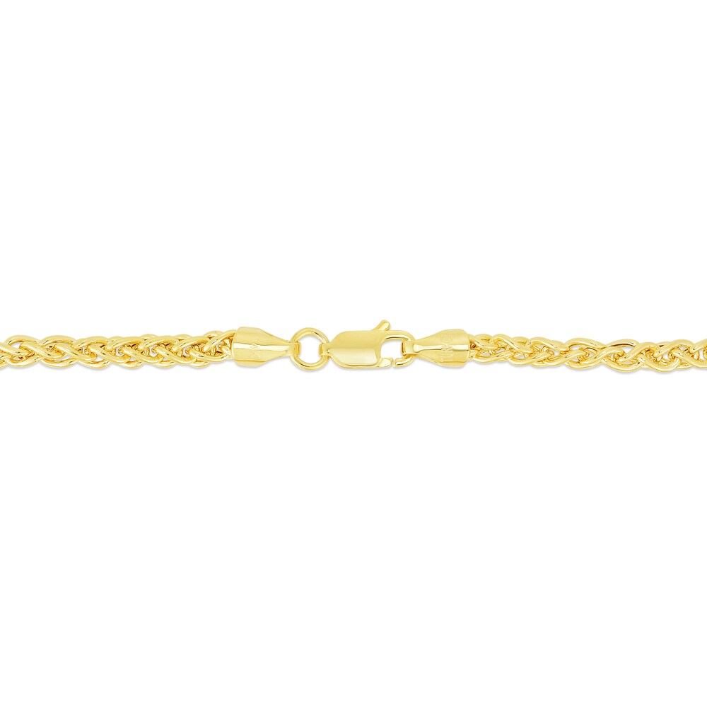 Round Wheat Chain Necklace 14K Yellow Gold 20\" RMCj4go2