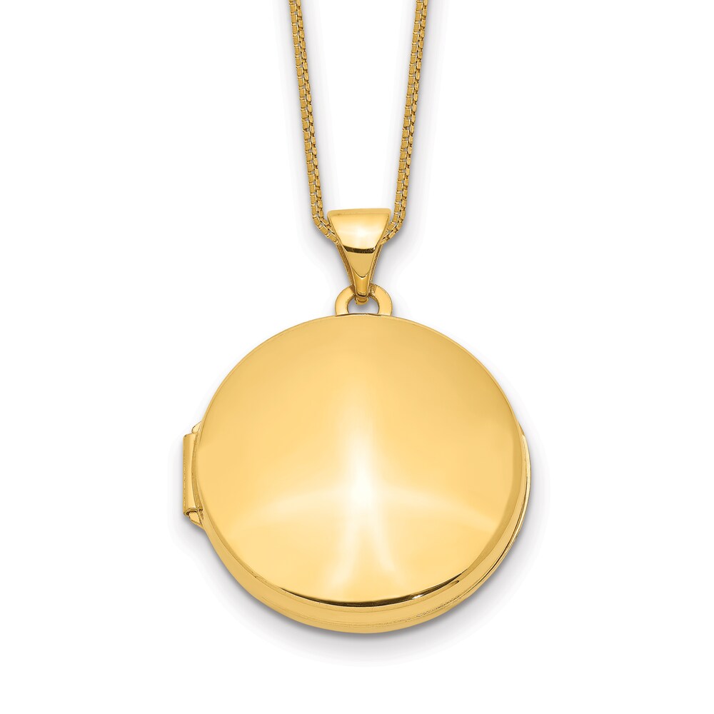 Domed Locket Necklace 14K Yellow Gold 18" ROTZGcCE