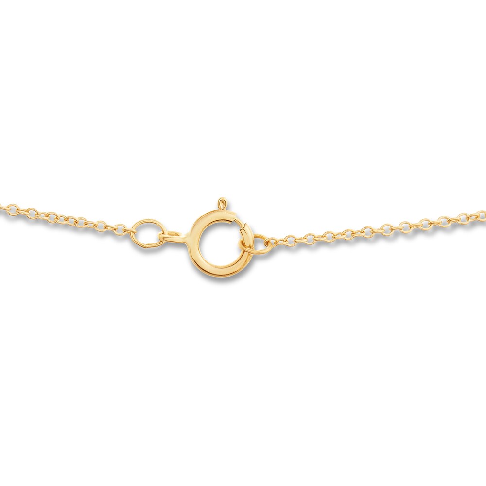 Diamond Letter P Necklace 1/10 ct tw Round 10K Yellow Gold RS1wQEac